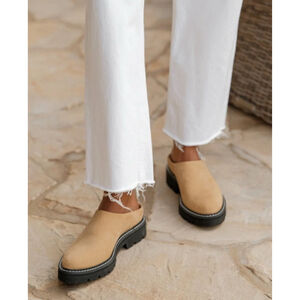 New Jenni Kayne Tan Oiled Leather Lug Mule 39/9